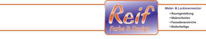 Malerfachbetrieb Hans-Jürgen Reif - Logo mit Fassaden- und Raumgestaltung
